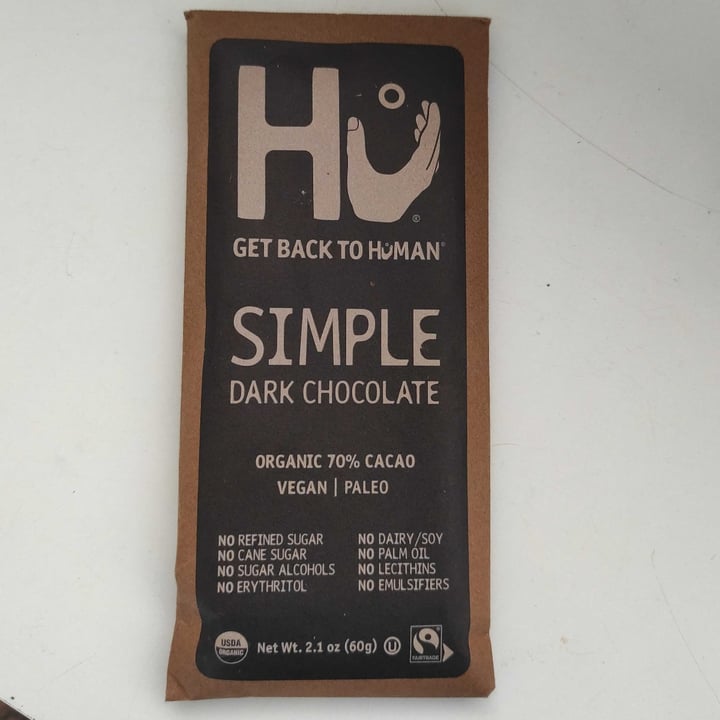 photo of Hu Kitchen Simple Dark Chocolate shared by @prigambarra on  14 May 2022 - review