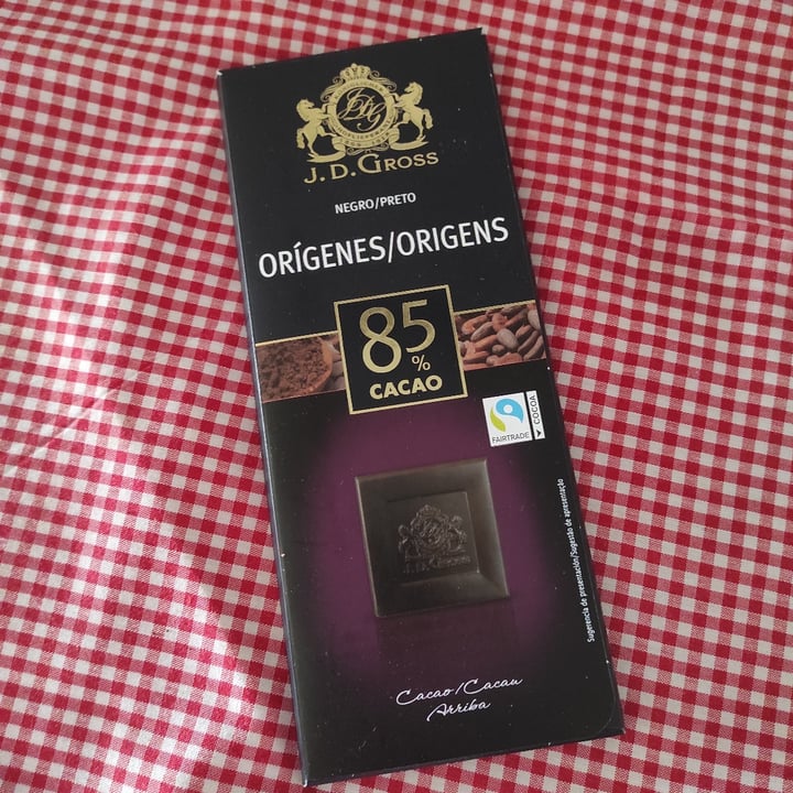 photo of J. D. Gross Chocolate Ecuador 85% shared by @luzveganluz on  18 Jul 2022 - review