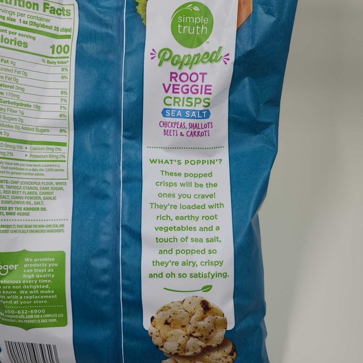 photo of Simple Truth Popped root veggie crisps shared by @greentini4 on  20 Oct 2021 - review