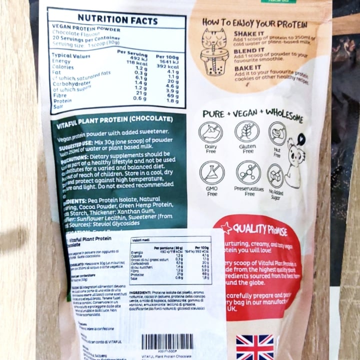 review photo of vitaful naturals plant protein chocolate shared by @maylapersonaltrainer on 01 May 2022 - review