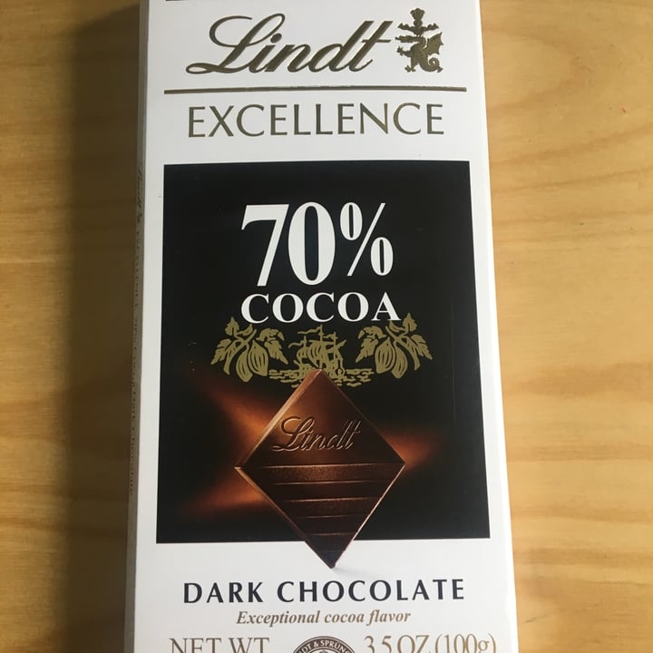 photo of Lindt 70% Cocoa Dark Chocolate Excellence Bar shared by @elodiee on  22 Jun 2020 - review