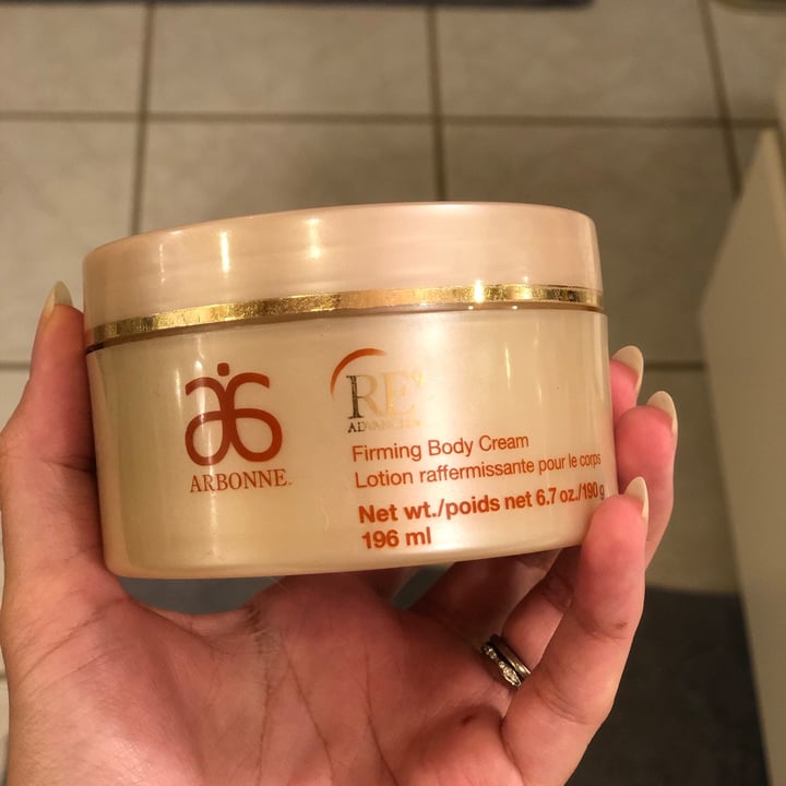 photo of Arbonne Re9 advanced firming body cream shared by @nikkia on  01 May 2020 - review