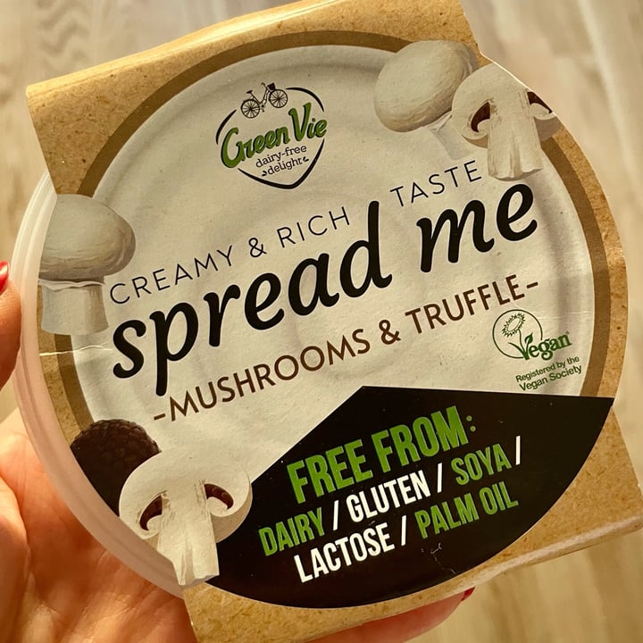 photo of GreenVie Foods Spread Me Mushroom & black Truffle shared by @veganmamisweden on  31 May 2022 - review