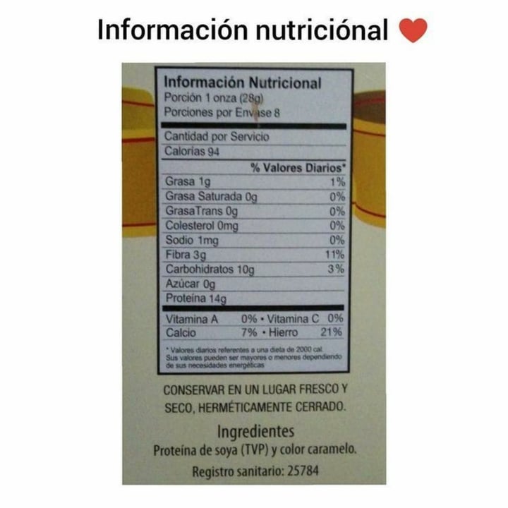 photo of Vida natural Soya texturizada shared by @soysusana05 on  13 Oct 2021 - review