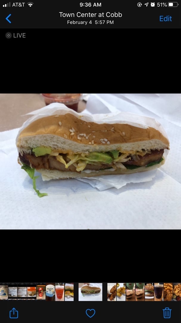 photo of VeGreen Burger BBQ Pork Burger shared by @squirrelsnacks on  23 Mar 2020 - review