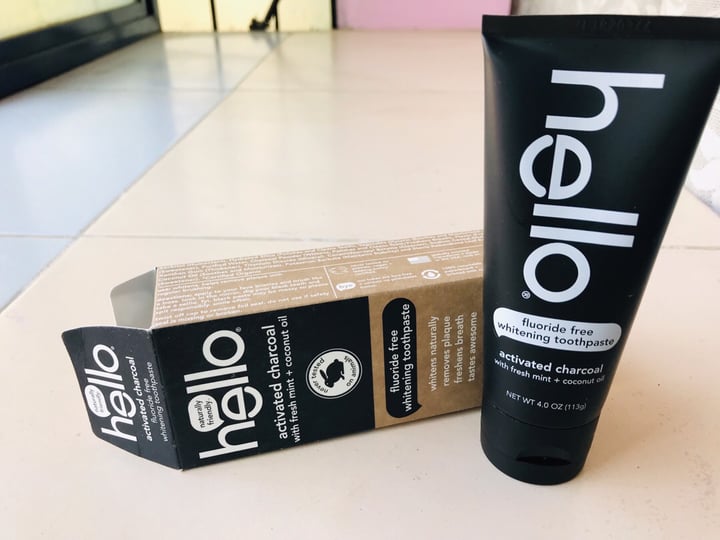 photo of Hello Fluoride free whitening toothpaste shared by @vegantaylorjohnson on  07 Jan 2019 - review
