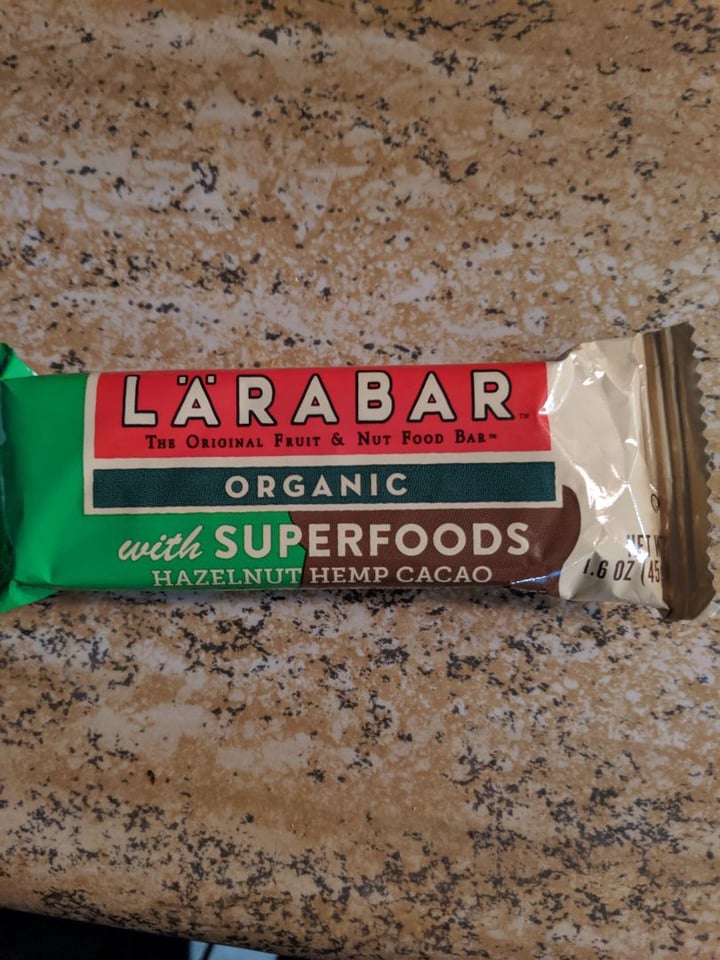 photo of Larabar Hazelnut Hemp Cacao shared by @poweredwithplants on  21 Aug 2019 - review