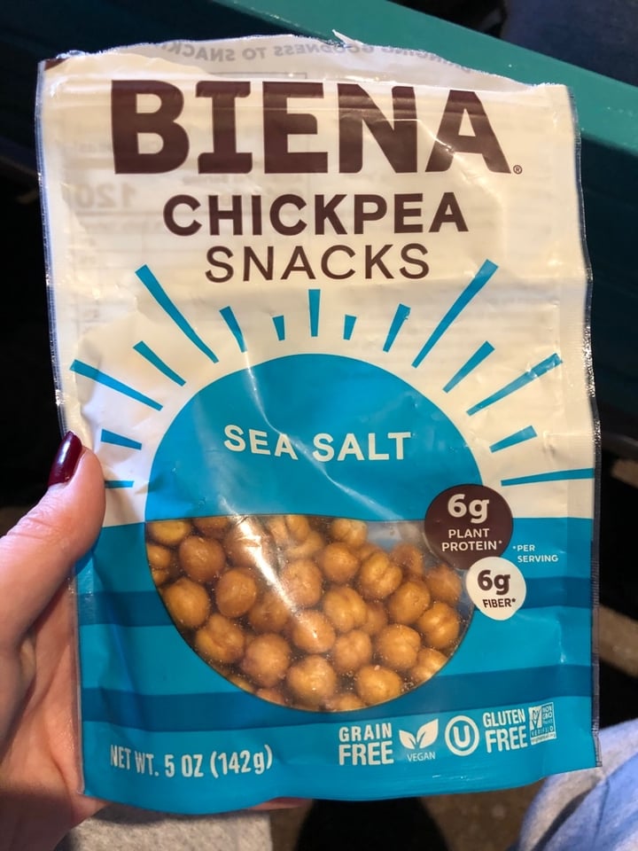 photo of Biena Snacks Chickpea Snacks Sea Salt shared by @audreykeer on  25 Dec 2019 - review