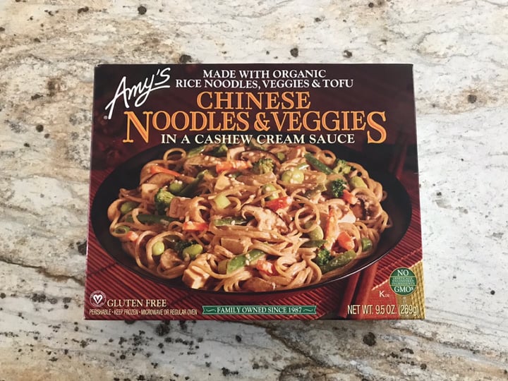 photo of Amy’s Chinese Noodles & Veggies in a Cashew Cream Sauce shared by @dianna on  12 May 2019 - review