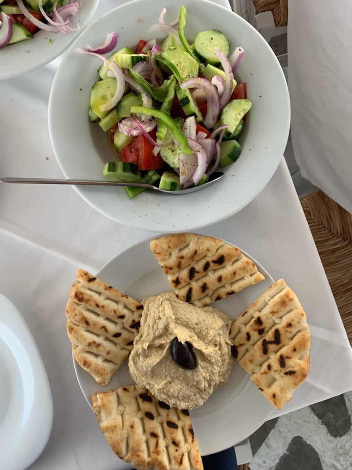 photo of Captain's - Food for Sharing Vegan Greek Salad and Hummus shared by @marybventura on  18 Jul 2019 - review