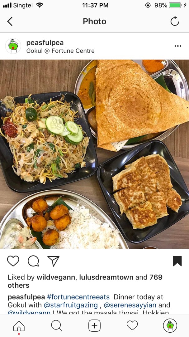 photo of Gokul Vegetarian Masala Dosa shared by @peasfulpea on  19 Jun 2018 - review