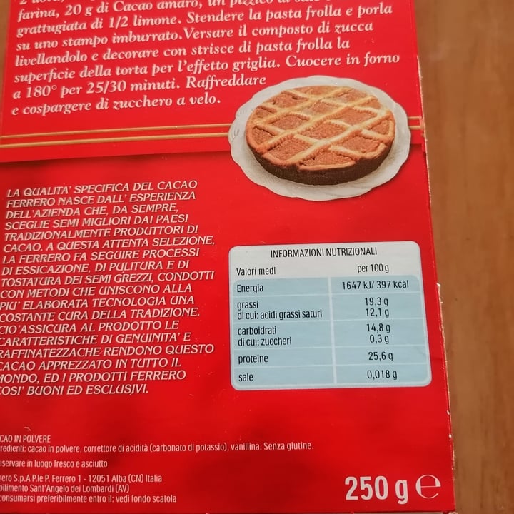 review photo of Ferrero Cacao amaro shared by @giuseppevece on 07 Oct 2022 - review