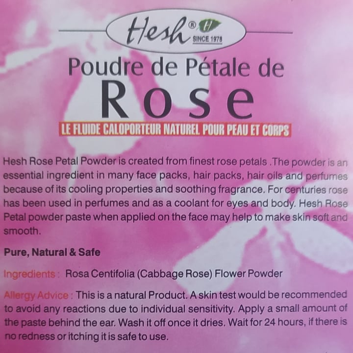 photo of Hesh Rose petal powder shared by @lrn12 on  13 Jun 2022 - review