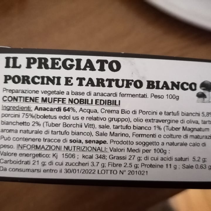 photo of Il CashewFicio Il pregiato con porcini e tartufo bianco shared by @valecana on  25 Dec 2021 - review