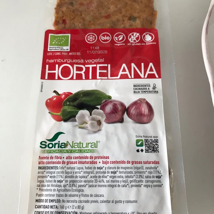photo of Soria Natural Hamburguesa Hortelana shared by @deniz on  31 Jul 2021 - review