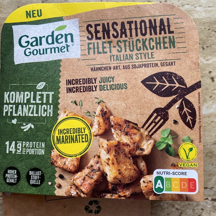 photo of Garden Gourmet Sensational Filet Stückchen Italian Style shared by @tina38 on  18 Apr 2021 - review