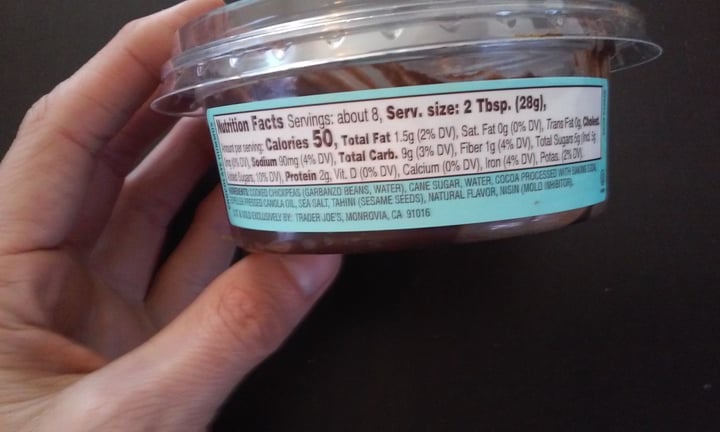 photo of Trader Joe's Chocolate Hummus shared by @steveerlsten on  26 Dec 2019 - review