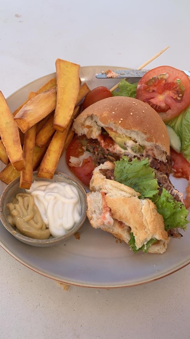 photo of The Fisherman Vegan Restaurant & Cafe & Bar Vegan Burger shared by @luayidriss on  14 Apr 2020 - review