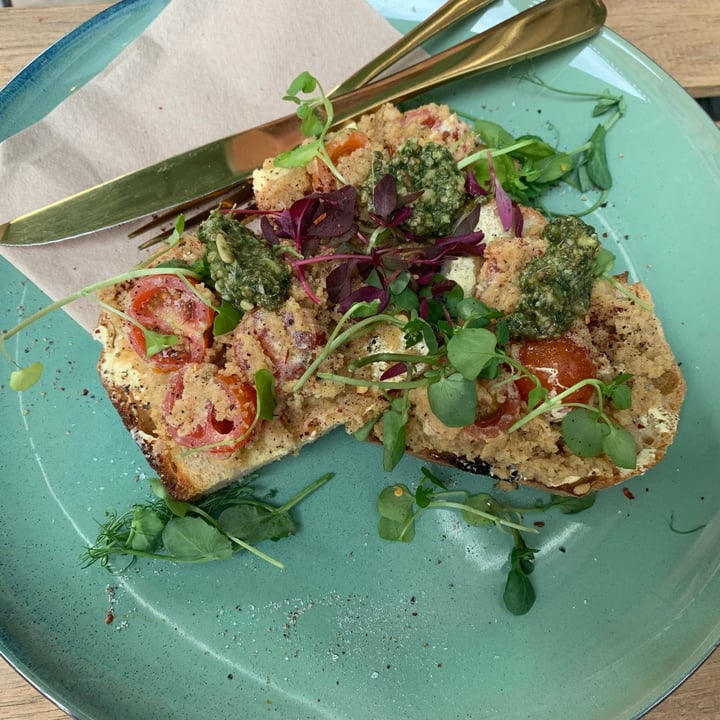 review photo of Rise - Plant Kitchen + Movement Studio tahini tomato toast shared by @mellymaitland on 23 Aug 2022 - review