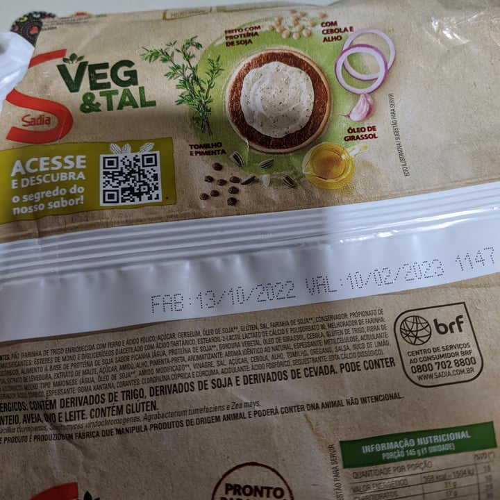 review photo of Sadia Veg Mayo Burger shared by @imsbruna on 04 Dec 2022 - review