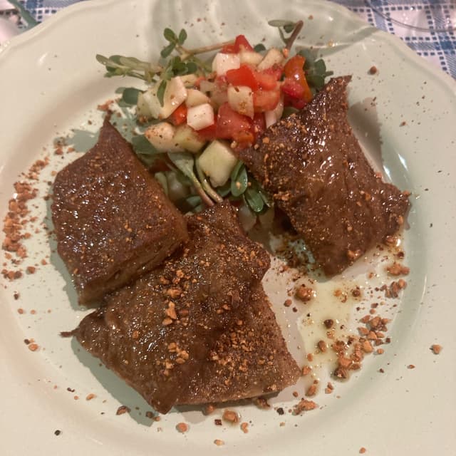 Photo of the dish “Seitan alle mandorle”