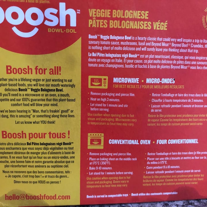 photo of Boosh Vegan Bolognese shared by @helloitsme on  30 Jun 2021 - review