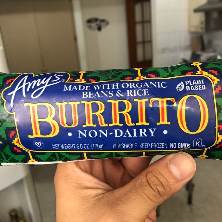 photo of Amy’s Amy’s Non-Dairy Organic Burrito with Beans & Rice shared by @migumillan01 on  01 May 2020 - review