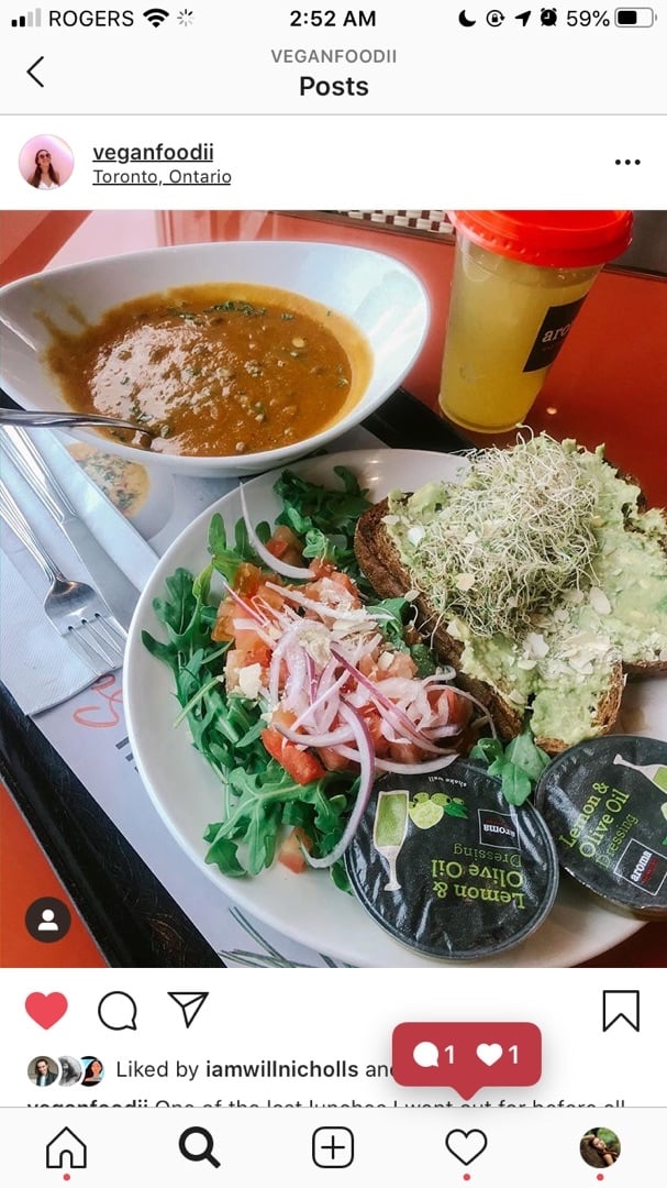 review photo of Aroma Espresso Bar Avo Toast & Soup (without egg) shared by @samanthaxgrace on 01 Apr 2020 - review