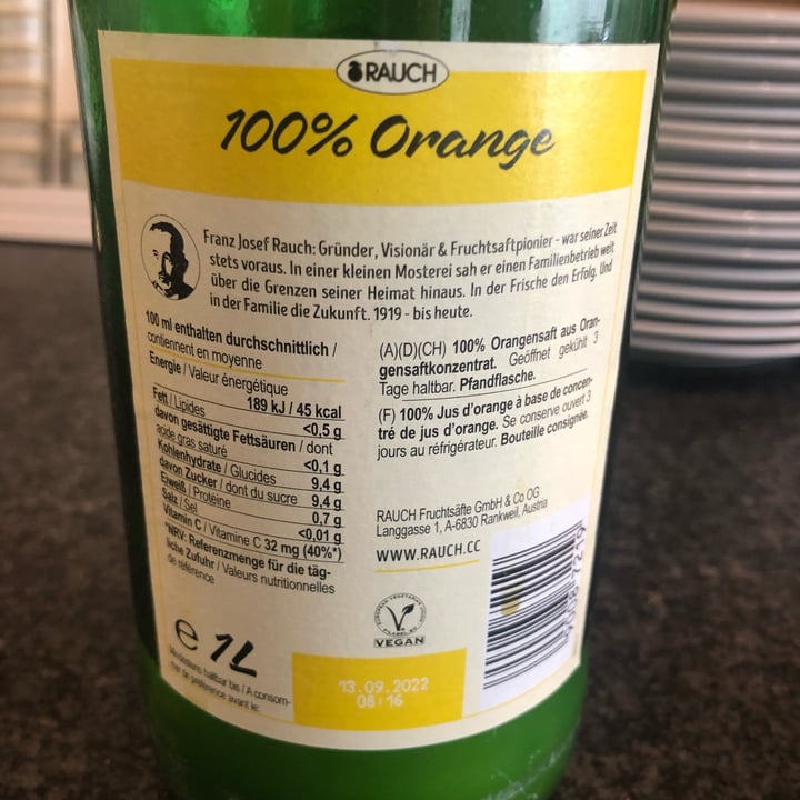 photo of Rauch Franz Josef Orange Juice shared by @franfrancb1306 on  27 Apr 2022 - review