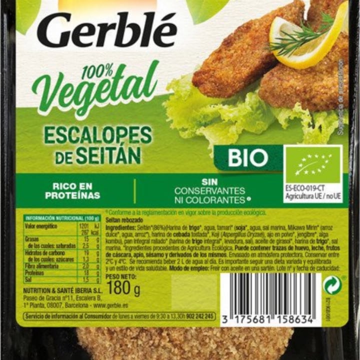 review photo of Gerblé Escalopes de Seitán shared by @jessmateo on 05 Oct 2021 - review