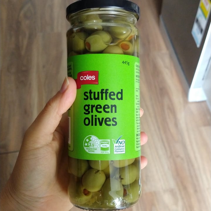 review photo of Coles Stuffed green olives shared by @caromartinis on 08 Mar 2021 - review