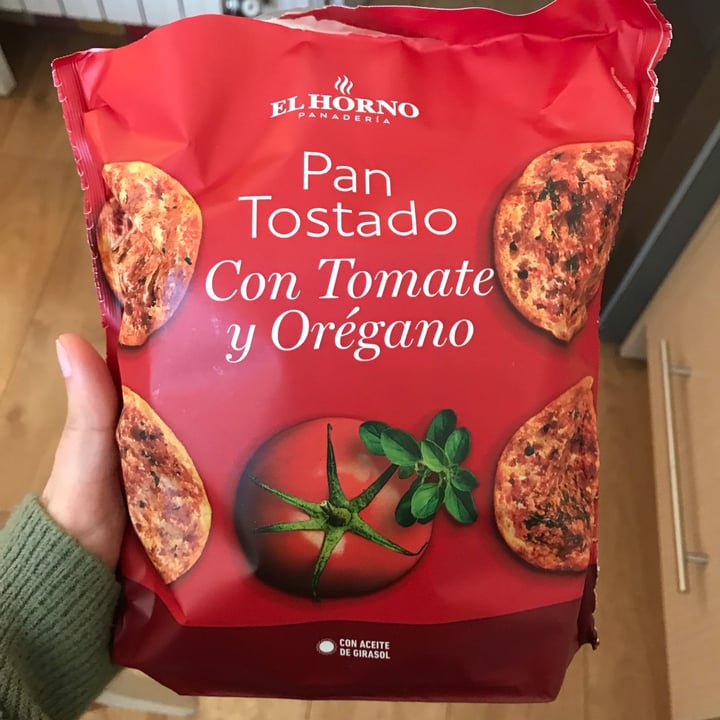 photo of El Horno de Aldi Pan tostado con tomate y orégano shared by @cgo98 on  08 Feb 2022 - review