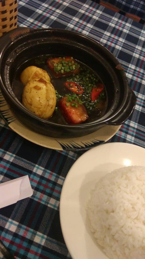 Photo of the dish “Vegan egg with vegetarian pork”