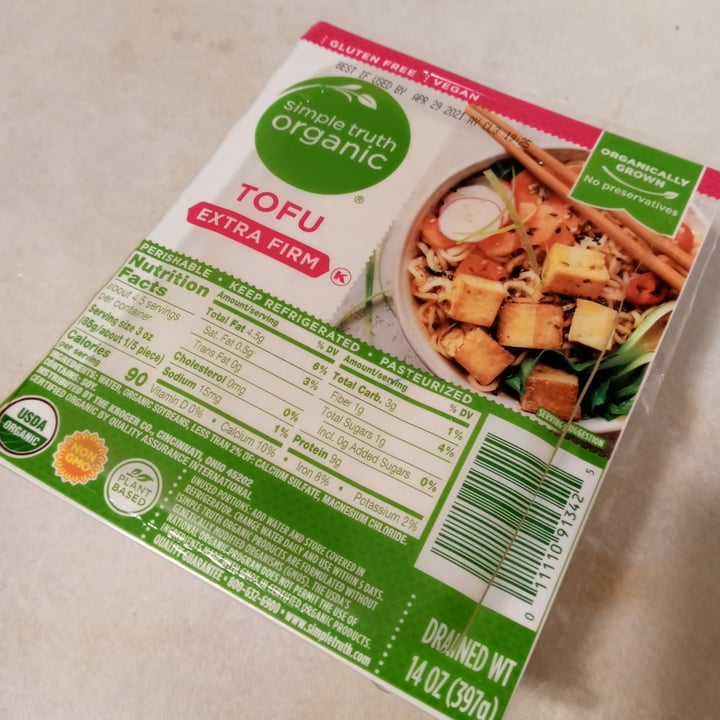 photo of Simple Truth Organic Tofu Extra Firm shared by @chipsicecream on  26 Feb 2021 - review