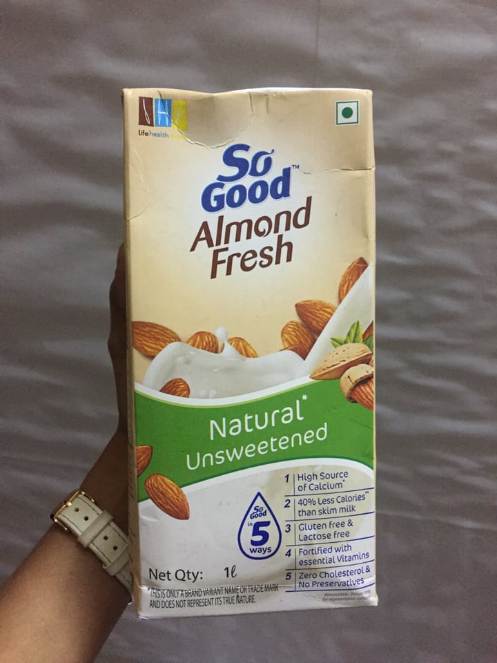 photo of So Good Almond Fresh Natural Unsweetened shared by @lifeofsarita on  28 Nov 2019 - review