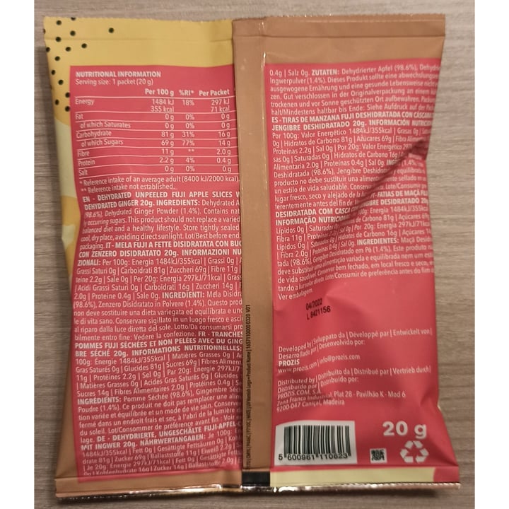 review photo of Prozis Crunchy Apple Slices with Ginger shared by @giulyzf on 02 Dec 2021 - review