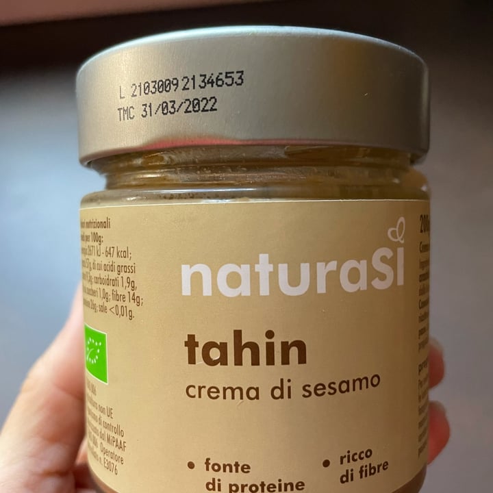photo of Natura Sì Tahin crema di sesamo shared by @wilmaflinstone on  11 Oct 2021 - review