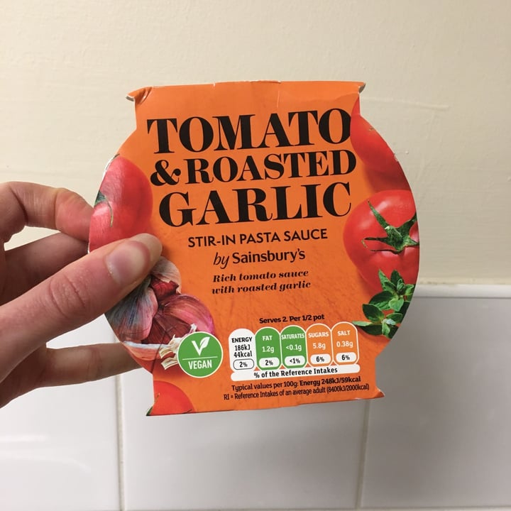 Sainsbury's Tomato and roasted garlic stir in pasta sauce Review abillion