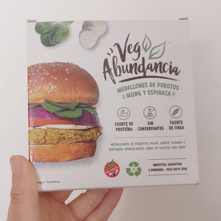 review photo of Veg Abundancia Medallones de porotos mung y espinaca shared by @poni on 04 Dec 2022 - review