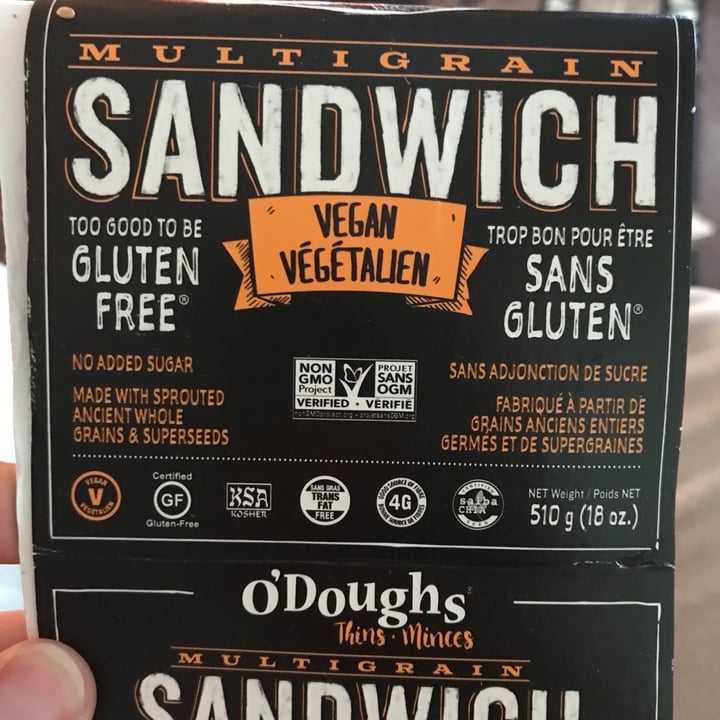 review photo of O’Doughs Sandwich shared by @veglove on 23 Feb 2020 - review
