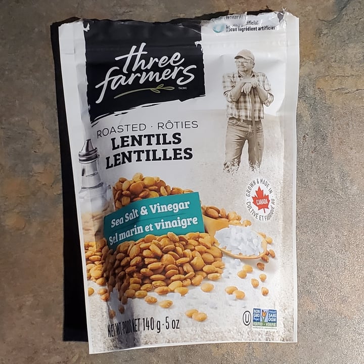 photo of Three Farmers Roasted lentils- sea salt and vinegar shared by @onaorkal on  30 Nov 2021 - review