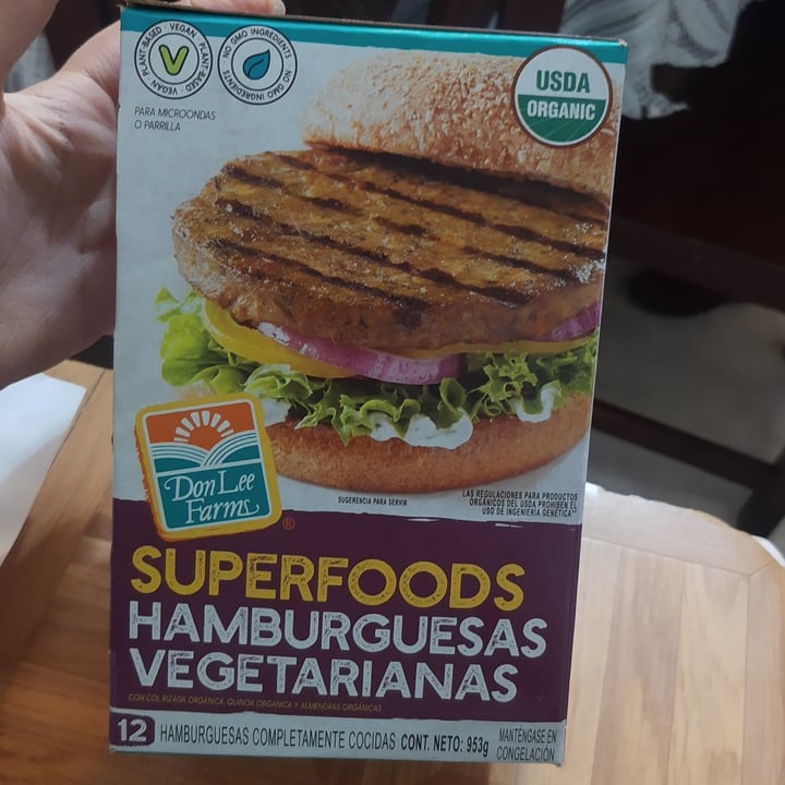 photo of Don Lee Farms Organic Superfoods Veggie Burger shared by @monserrattr on  11 Jan 2022 - review