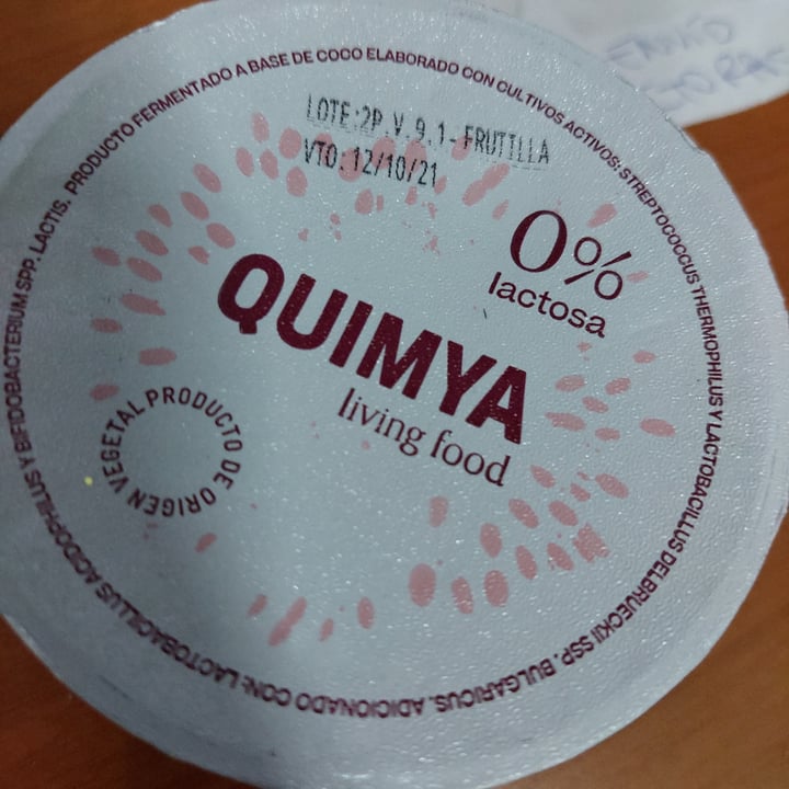 photo of Quimya Yogur sabor Frutilla shared by @eticasustentable on  20 Oct 2021 - review