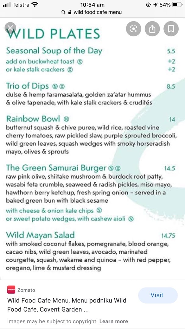 review photo of Wild Food Cafe Trio of Dips shared by @flickrosewinter on 01 Apr 2020 - review