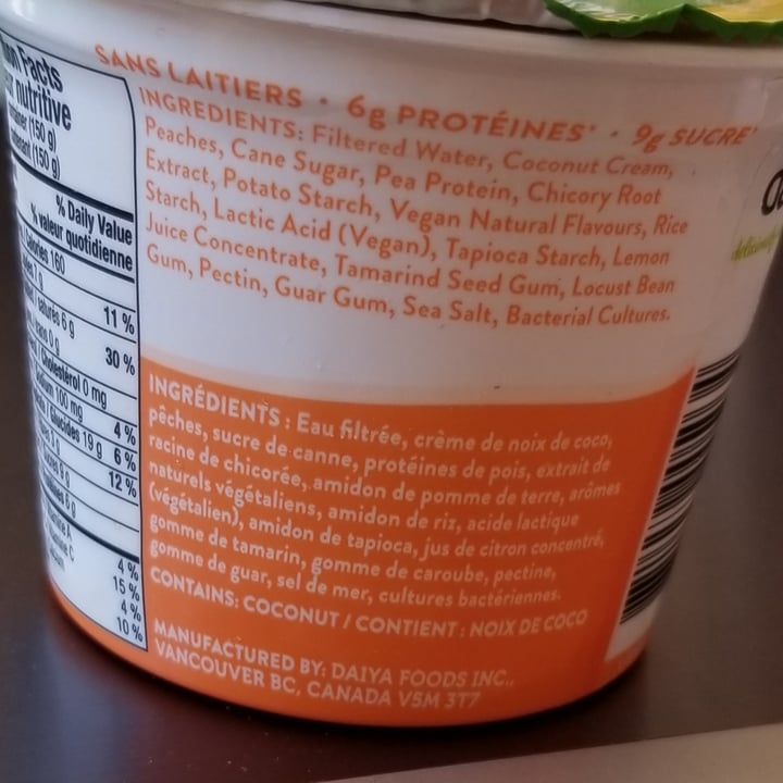 photo of Daiya Peach yogurt alternative shared by @handeela on  21 Jun 2020 - review