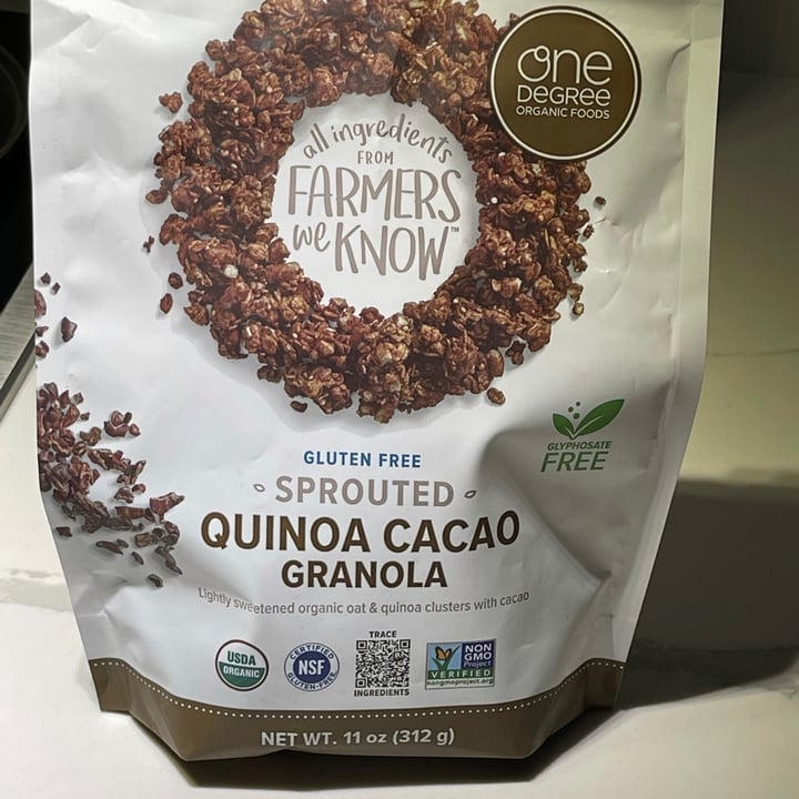 photo of One Degree Organic Foods Quinoa Cacao Granola shared by @sandy87 on  07 Jul 2021 - review