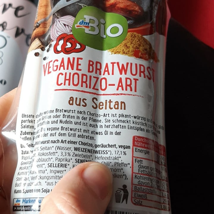 review photo of dmBio Vegane Bratwurst-Chorizo Art shared by @aelfchen on 18 May 2020 - review