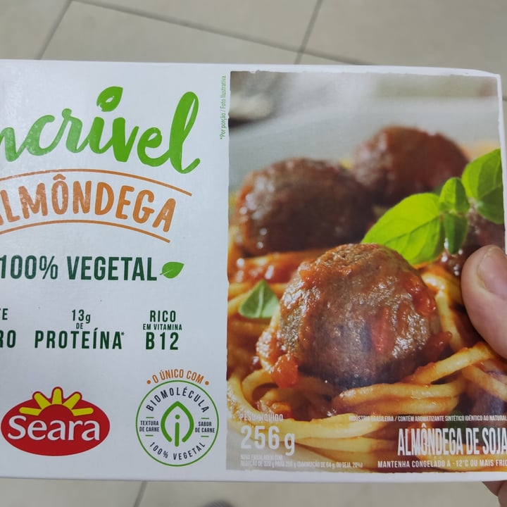 review photo of Seara Almôndega 100% Vegetal shared by @regconte on 14 May 2022 - review