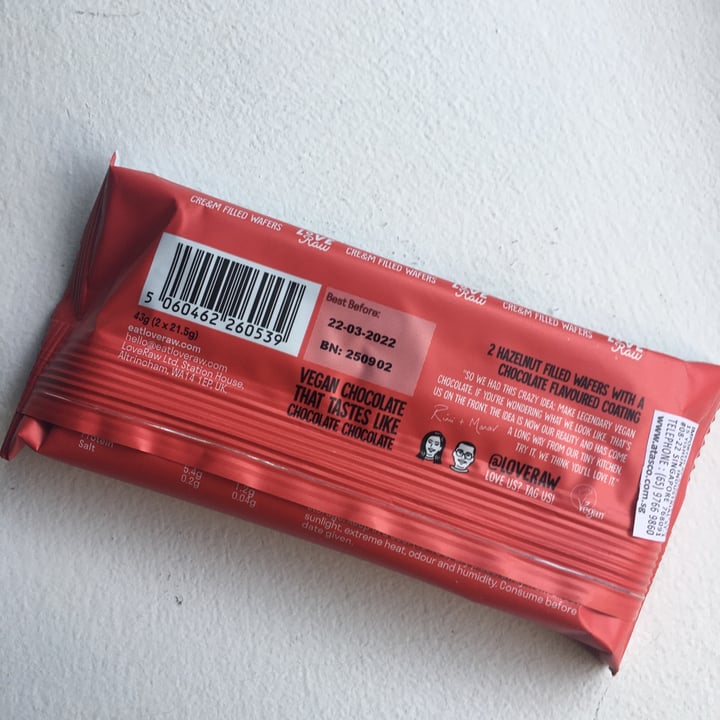 review photo of LoveRaw Cre&m Filled Wafer Bars shared by @missj on 09 Oct 2021 - review