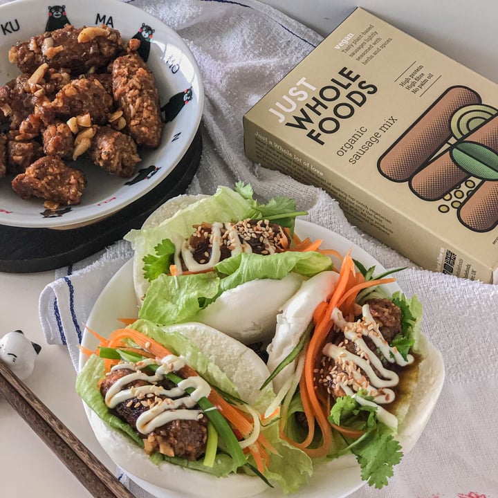 review photo of Just Wholefoods Organic Sausage Mix shared by @bakeyvakey on 17 Mar 2021 - review